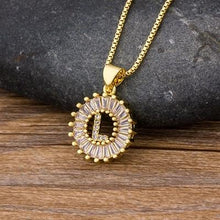 Load image into Gallery viewer, Women Stunning Gold Plated Initial Letter Necklaces freeshipping - Tyche Ace