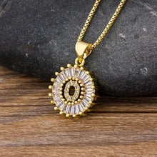 Load image into Gallery viewer, Women Stunning Gold Plated Initial Letter Necklaces freeshipping - Tyche Ace