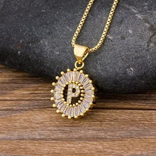 Load image into Gallery viewer, Women Stunning Gold Plated Initial Letter Necklaces freeshipping - Tyche Ace
