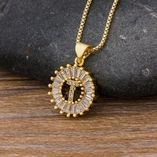 Load image into Gallery viewer, Women Stunning Gold Plated Initial Letter Necklaces freeshipping - Tyche Ace