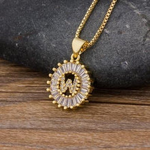 Load image into Gallery viewer, Women Stunning Gold Plated Initial Letter Necklaces freeshipping - Tyche Ace