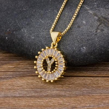 Load image into Gallery viewer, Women Stunning Gold Plated Initial Letter Necklaces freeshipping - Tyche Ace
