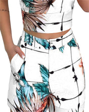 Load image into Gallery viewer, Women Summer 2-Piece Sleeveless Print Top and Shorts Set freeshipping - Tyche Ace