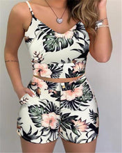 Load image into Gallery viewer, Women Summer 2-Piece Sleeveless Print Top and Shorts Set freeshipping - Tyche Ace