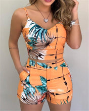 Load image into Gallery viewer, Women Summer 2-Piece Sleeveless Print Top and Shorts Set freeshipping - Tyche Ace