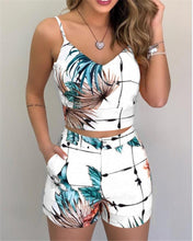 Load image into Gallery viewer, Women Summer 2-Piece Sleeveless Print Top and Shorts Set freeshipping - Tyche Ace