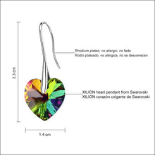 Load image into Gallery viewer, Women Swarovski Crystal Heart Drop Earrings freeshipping - Tyche Ace