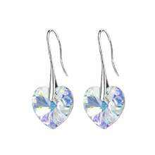 Load image into Gallery viewer, Women Swarovski Crystal Heart Drop Earrings freeshipping - Tyche Ace
