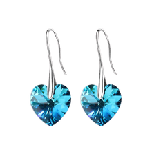 Load image into Gallery viewer, Women Swarovski Crystal Heart Drop Earrings freeshipping - Tyche Ace