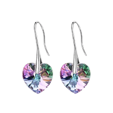 Load image into Gallery viewer, Women Swarovski Crystal Heart Drop Earrings freeshipping - Tyche Ace
