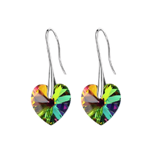 Load image into Gallery viewer, Women Swarovski Crystal Heart Drop Earrings freeshipping - Tyche Ace