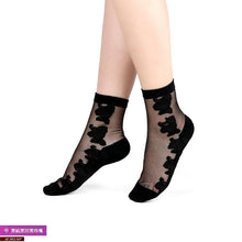 Load image into Gallery viewer, Women Transparent Lace Ruffle Soft  Sheer Silk Elastic Mesh Frill Trim Socks freeshipping - Tyche Ace