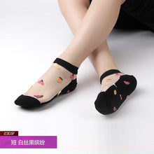 Load image into Gallery viewer, Women Transparent Lace Ruffle Soft  Sheer Silk Elastic Mesh Frill Trim Socks freeshipping - Tyche Ace