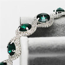 Load image into Gallery viewer, Women Trendy Rhinestone Crystal Bracelet Earrings Set freeshipping - Tyche Ace
