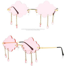 Load image into Gallery viewer, Women Vintage Clouds Tassel Rimless Frameless Driving Glasses freeshipping - Tyche Ace