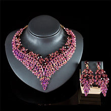 Load image into Gallery viewer, Women Vintage Crystal Necklaces Earring Sets freeshipping - Tyche Ace