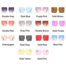 Load image into Gallery viewer, Women Vintage Rimless Oversized Gradient Square Sunglasses freeshipping - Tyche Ace