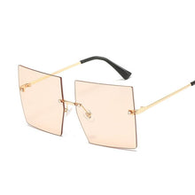 Load image into Gallery viewer, Women Vintage Rimless Oversized Gradient Square Sunglasses freeshipping - Tyche Ace