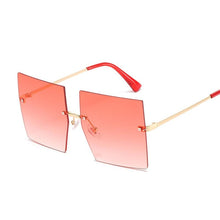 Load image into Gallery viewer, Women Vintage Rimless Oversized Gradient Square Sunglasses freeshipping - Tyche Ace