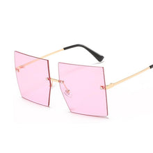 Load image into Gallery viewer, Women Vintage Rimless Oversized Gradient Square Sunglasses freeshipping - Tyche Ace