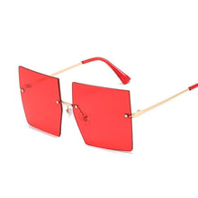 Load image into Gallery viewer, Women Vintage Rimless Oversized Gradient Square Sunglasses freeshipping - Tyche Ace