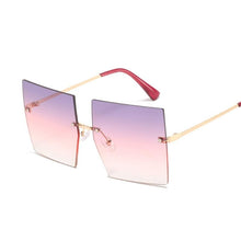 Load image into Gallery viewer, Women Vintage Rimless Oversized Gradient Square Sunglasses freeshipping - Tyche Ace