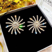 Load image into Gallery viewer, Women Wild Sun Design Long Drop Big Pearl Round Earrings freeshipping - Tyche Ace