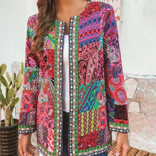 Load image into Gallery viewer, Women Winter Ethnic Floral Print Long Sleeve Loose Jacket Coat freeshipping - Tyche Ace
