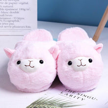 Load image into Gallery viewer, Women Winter Warm Alpaca Cartoon Fur Plush Slippers freeshipping - Tyche Ace