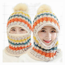 Load image into Gallery viewer, Women Winter Warm Knitted Beanie Pompom Hat Scarf Sets freeshipping - Tyche Ace