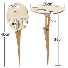 Load image into Gallery viewer, Wooden Portable Foldable Round Picnic Table freeshipping - Tyche Ace