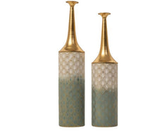 Load image into Gallery viewer, Elevate your Decor With Metal design tall floor vases for flowers - Tyche Ace
