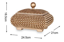 Load image into Gallery viewer, Elevate Your Space- Luxury Decorative Studded Gold Trim Box - Tyche Ace
