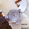 Women Watches Gold Luxury Brand Diamond Quartz Ladies Wrist Watches Stainless Steel Clock Female Watch Relogio Feminino 2023
