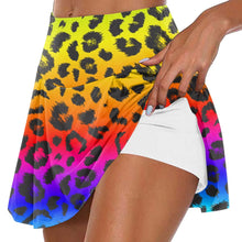 Load image into Gallery viewer, Women Performance Cheetah Print Skirt Skort -Tennis Golf Workout - Tyche Ace
