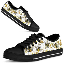 Load image into Gallery viewer, Women Bee Pattern Low Top Casual  Canvas Sneakers - Tyche Ace
