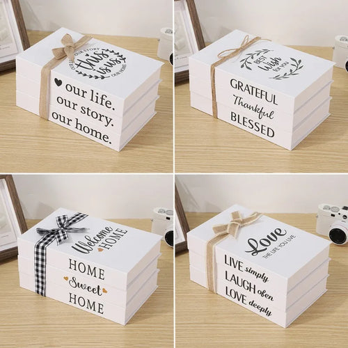 3pcs Set Modern Fake Books Home Decor Decorative Accessories 