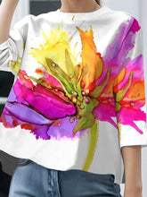 Load image into Gallery viewer, Women Flower Design Summer Loose Fit Top - Tyche Ace
