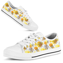 Load image into Gallery viewer, Women Bee Pattern Low Top Casual  Canvas Sneakers - Tyche Ace
