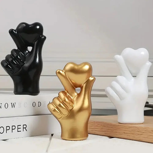 Resin Heart hand gesture home decorative accessories 