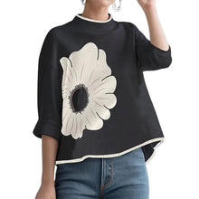 Load image into Gallery viewer, Women Mock Neck  Stunning Flower Printed Summer Top - Tyche Ace
