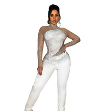 Load image into Gallery viewer, Women Elegant Patchwork Rhinestone Studded Jumpsuit - Tyche Ace
