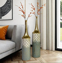 Load image into Gallery viewer, Elevate your Decor With Metal design tall floor vases for flowers - Tyche Ace
