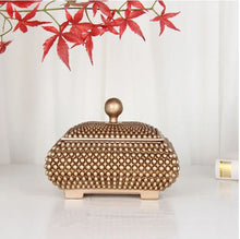 Load image into Gallery viewer, Elevate Your Space- Luxury Decorative Studded Gold Trim Box - Tyche Ace
