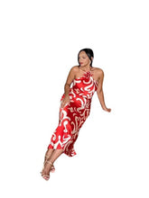 Load image into Gallery viewer, Stunning Sleeveless Red Elegant Halter Neck Dress - Tyche Ace
