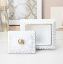 Load image into Gallery viewer, Elevate Your Space- Luxury Decorative Studded Gold Trim Box - Tyche Ace
