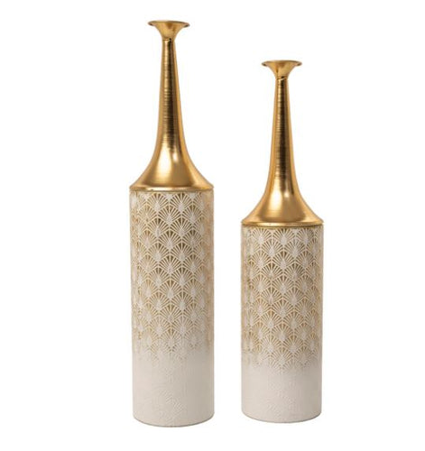 Elevate your Decor With Metal design tall floor vases for flowers - Tyche Ace