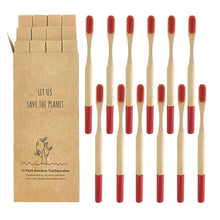 Load image into Gallery viewer, 12 Pcs Natural Eco-Friendly Bamboo Handle Medium Bristle Toothbrushes freeshipping - Tyche Ace
