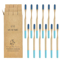 Load image into Gallery viewer, 12 Pcs Natural Eco-Friendly Bamboo Handle Medium Bristle Toothbrushes freeshipping - Tyche Ace

