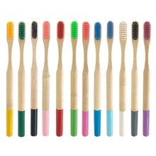 Load image into Gallery viewer, 12 Pcs Natural Eco-Friendly Bamboo Handle Medium Bristle Toothbrushes freeshipping - Tyche Ace
